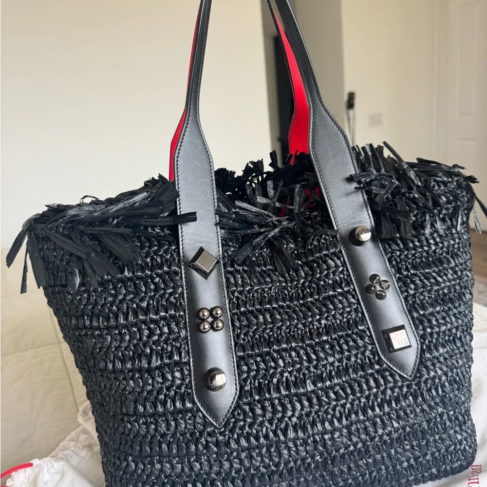 Christian Louboutin Black and Red Tote Bag